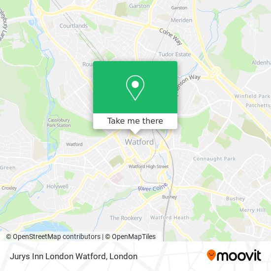 Jurys Inn London Watford map