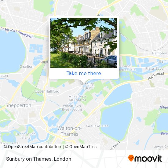 Sunbury on Thames map