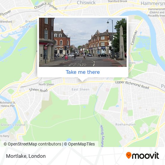 Mortlake map