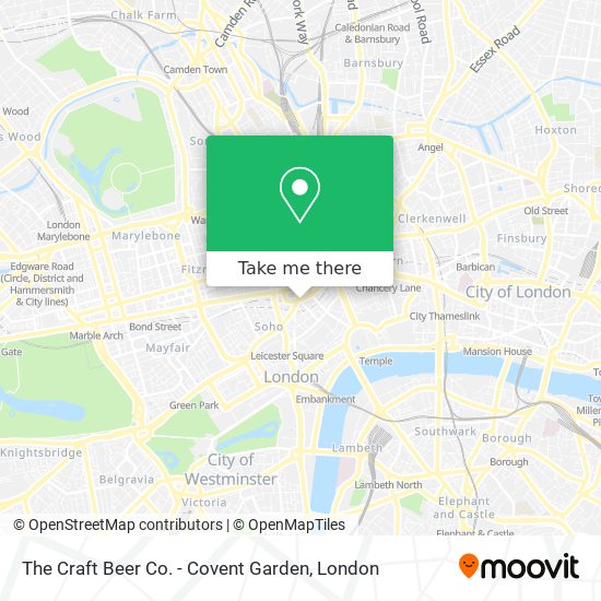 The Craft Beer Co. - Covent Garden map