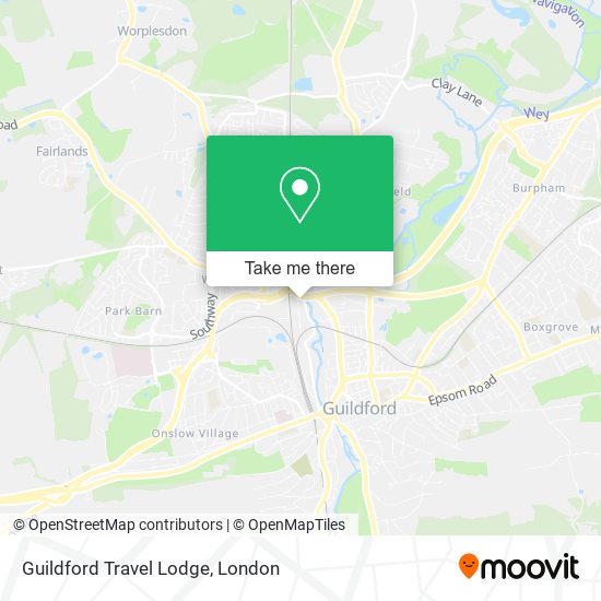 Guildford Travel Lodge map