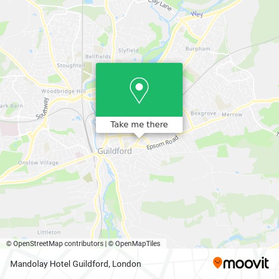 Mandolay Hotel Guildford map