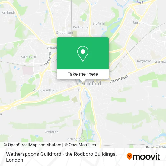 Wetherspoons Guildford - the Rodboro Buildings map