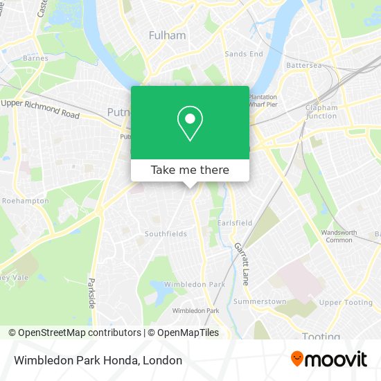 Wimbledon Park Honda map