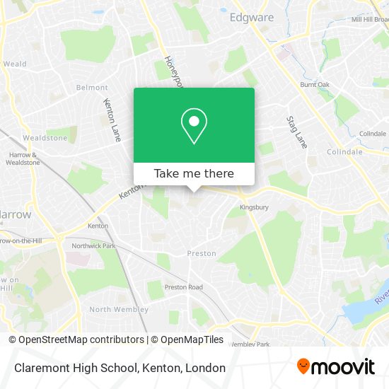 Claremont High School, Kenton map