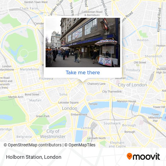 Holborn Station map