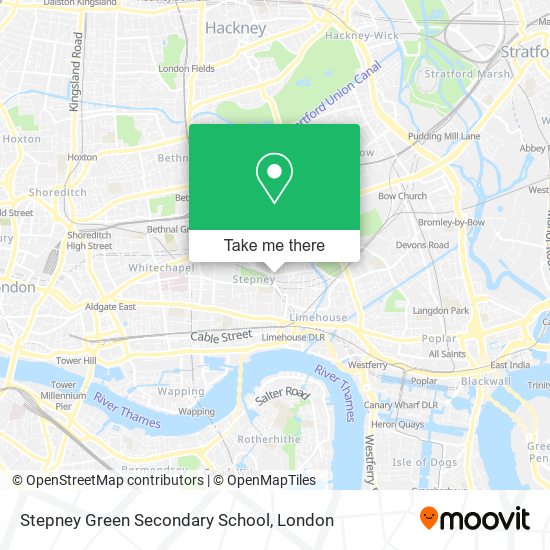 Stepney Green Secondary School map