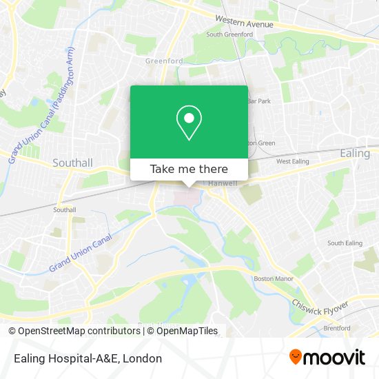 Ealing Hospital-A&E map