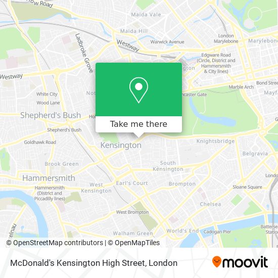 McDonald's Kensington High Street map