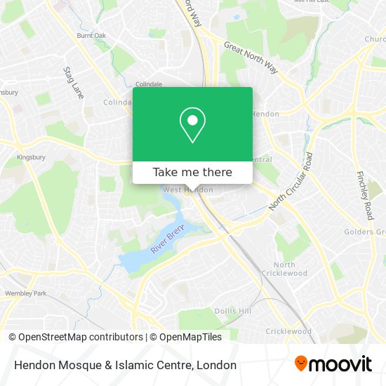 Hendon Mosque & Islamic Centre map
