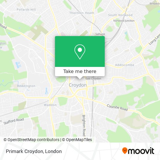 Primark Croydon map