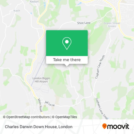 Charles Darwin Down House map