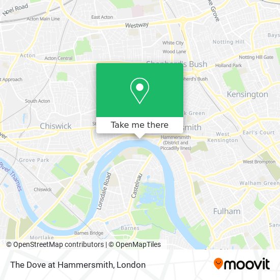 The Dove at Hammersmith map