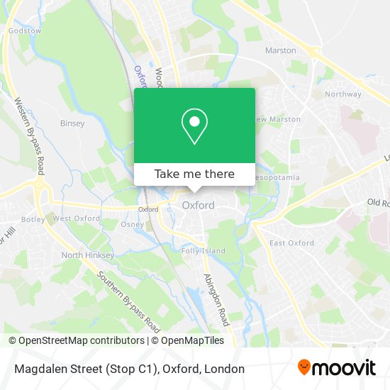 Magdalen Street (Stop C1), Oxford map