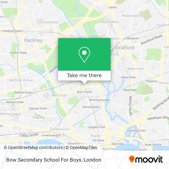 Bow Secondary School For Boys map