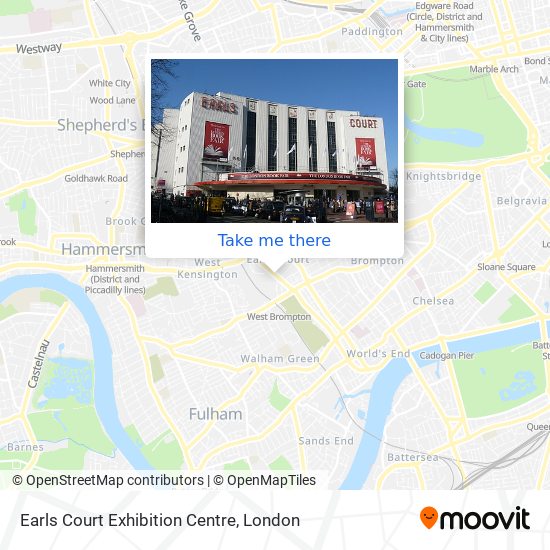 Earls Court Exhibition Centre map