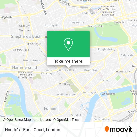 Nando's - Earls Court map