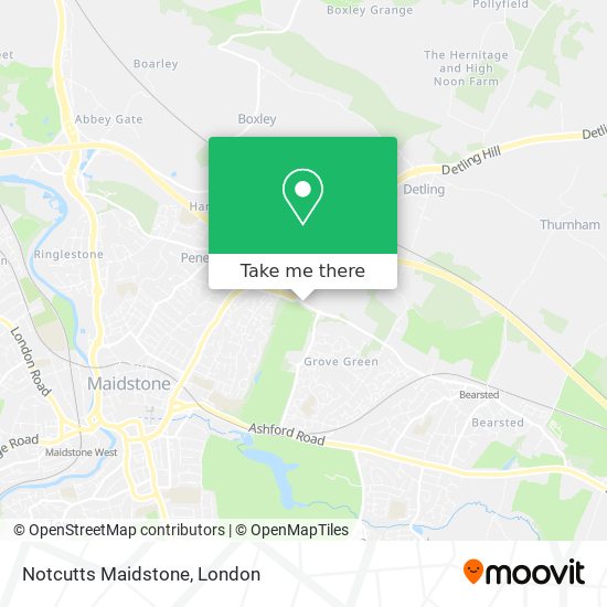Notcutts Maidstone map