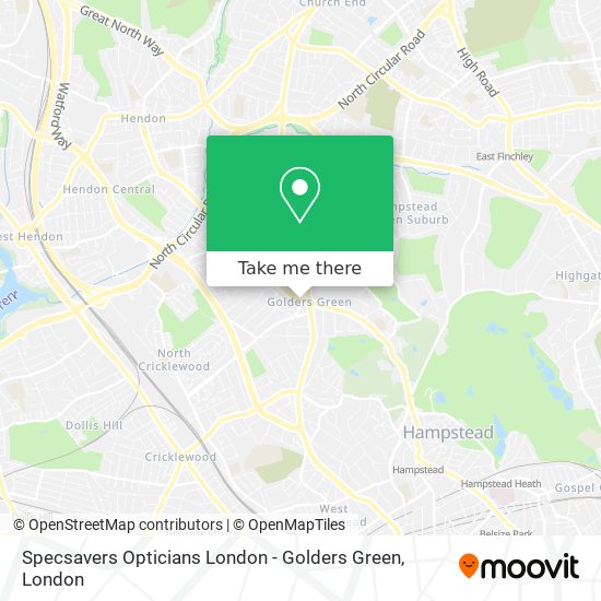Specsavers Opticians London - Golders Green map