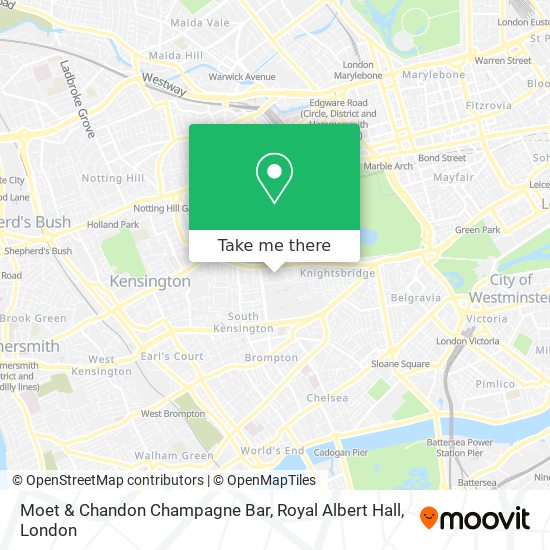 Moet & Chandon Champagne Bar, Royal Albert Hall map