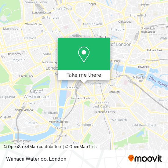 Wahaca Waterloo map