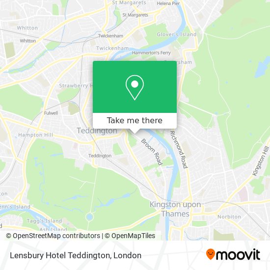 Lensbury Hotel Teddington map