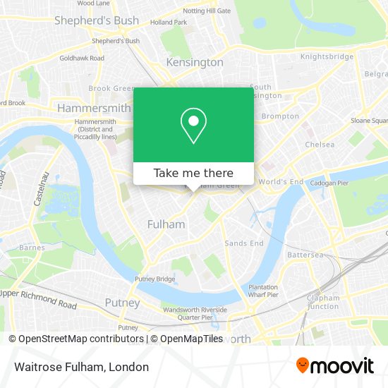 Waitrose Fulham map