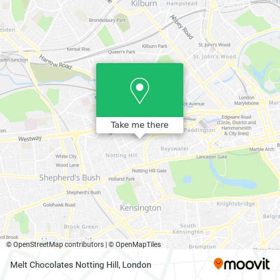 Melt Chocolates Notting Hill map