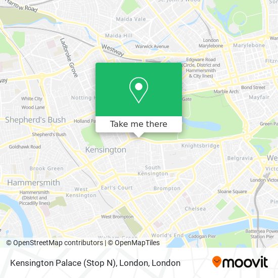 Kensington Palace (Stop N), London map
