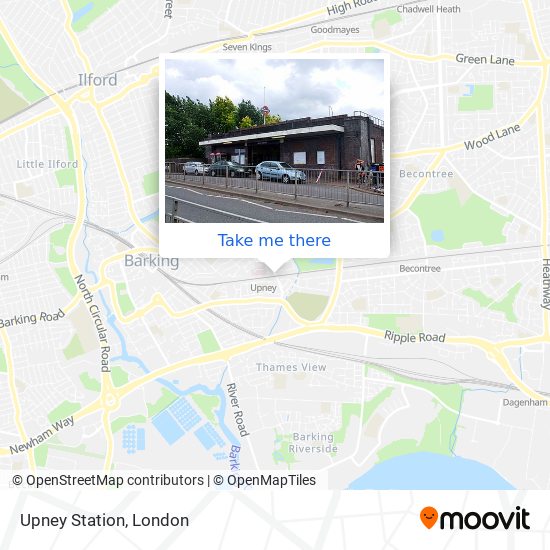 Upney Station map