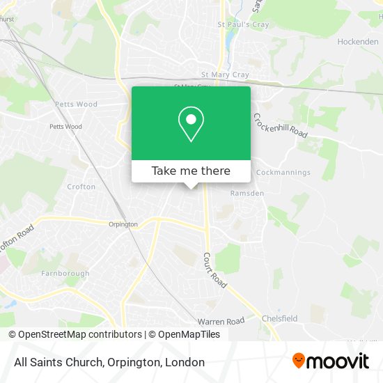 All Saints Church, Orpington map