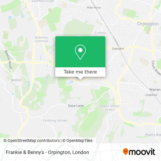 Frankie & Benny's - Orpington map