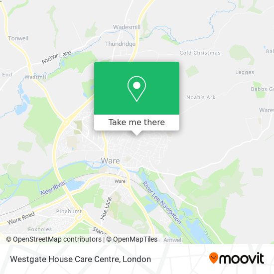 Westgate House Care Centre map