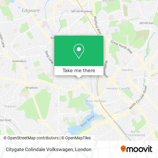 Citygate Colindale Volkswagen map