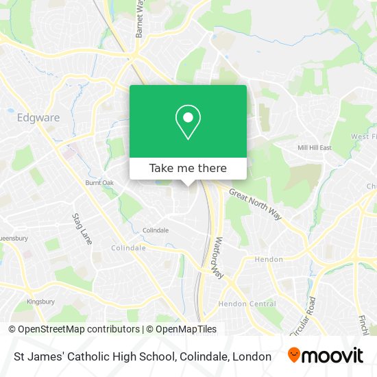 St James' Catholic High School, Colindale map