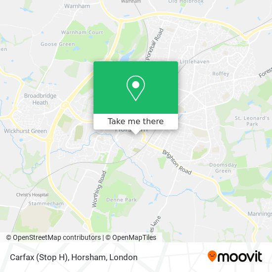 Carfax (Stop H), Horsham map