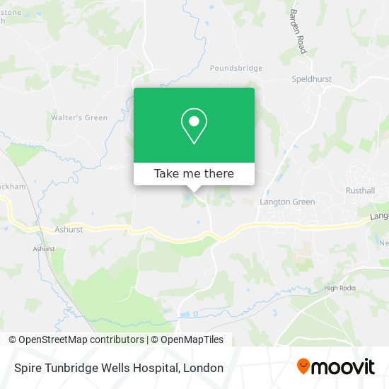 Spire Tunbridge Wells Hospital map