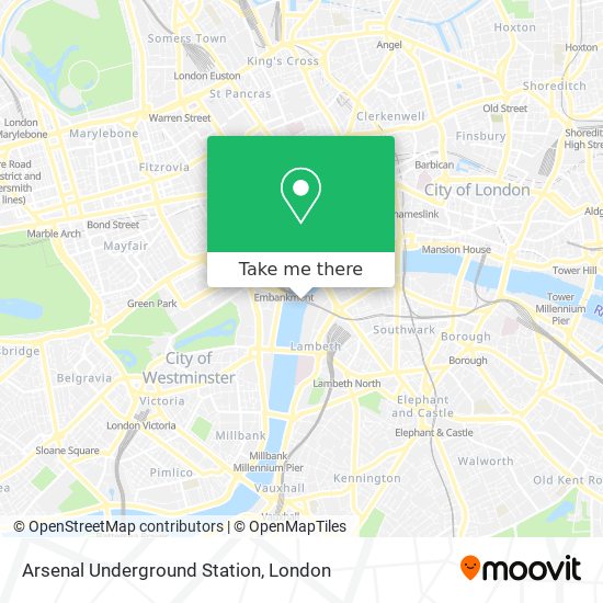 Arsenal Underground Station map