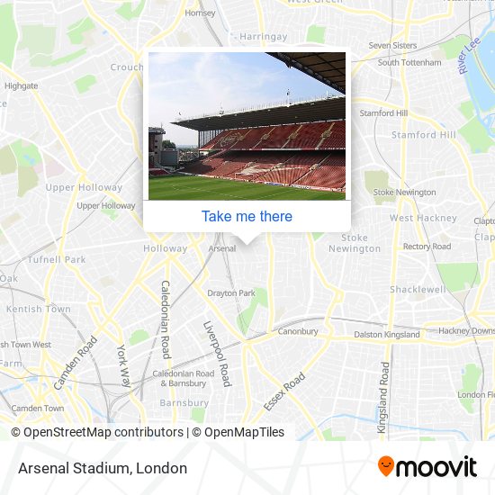 Arsenal Stadium map