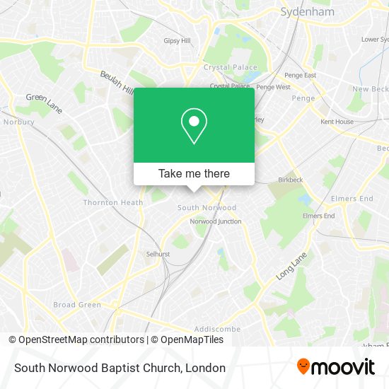 South Norwood Baptist Church map