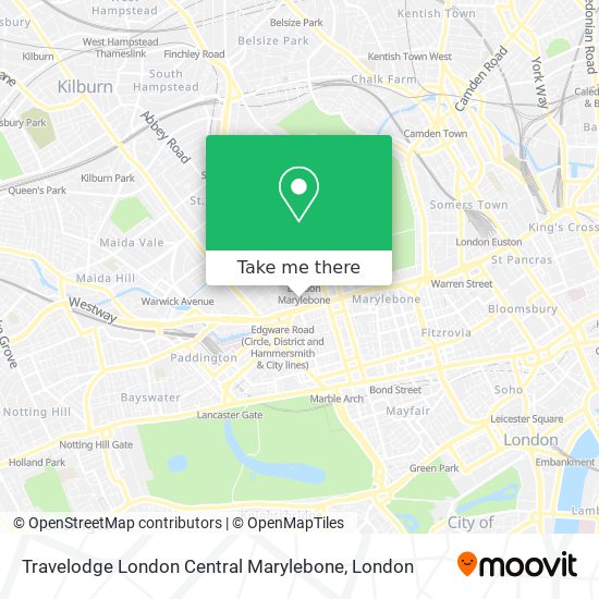 Travelodge London Central Marylebone map