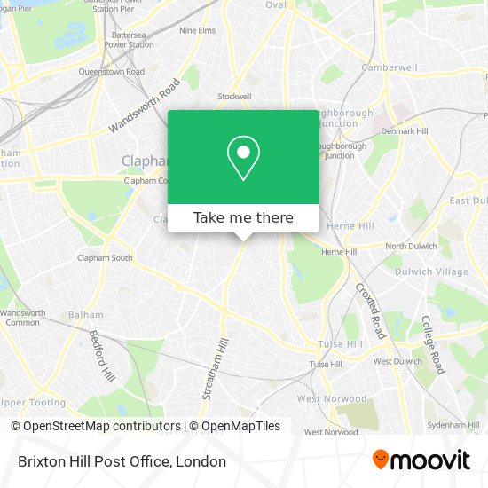 Brixton Hill Post Office map