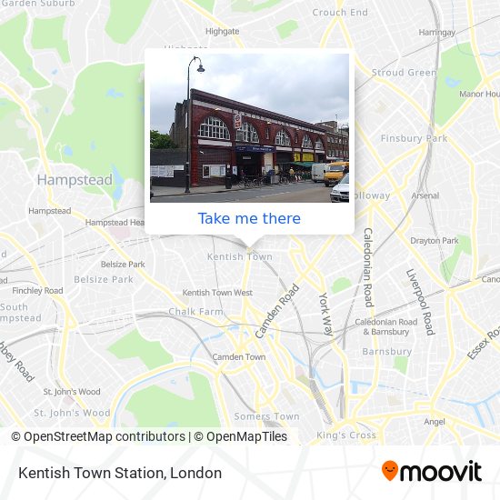 Kentish Town Station map