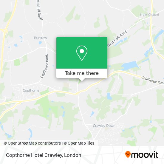 Copthorne Hotel Crawley map