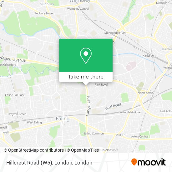 Hillcrest Road (W5), London map