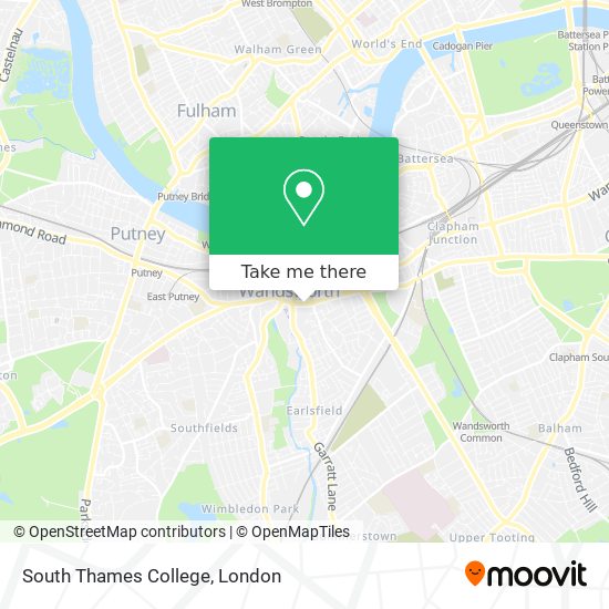 South Thames College map