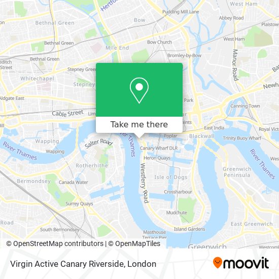 Virgin Active Canary Riverside map