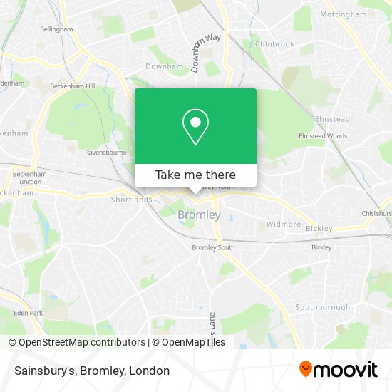 Sainsbury's, Bromley map