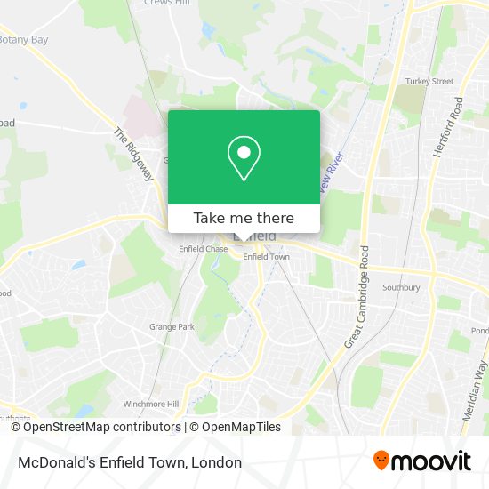 McDonald's Enfield Town map
