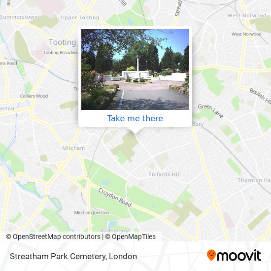 Streatham Park Cemetery map